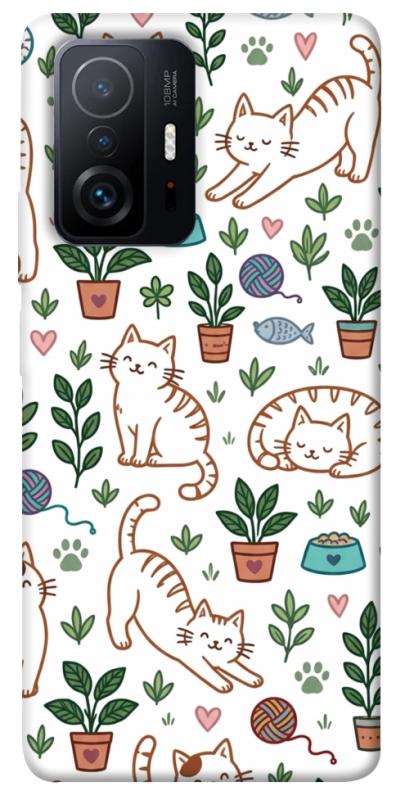 Чехол itsPrint Cats pattern для Xiaomi 11T / 11T Pro, паттерн, купить оптом с доставкой