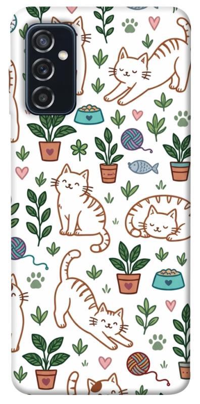 Чехол itsPrint Cats pattern для Samsung Galaxy M52, паттерн, купить оптом с доставкой