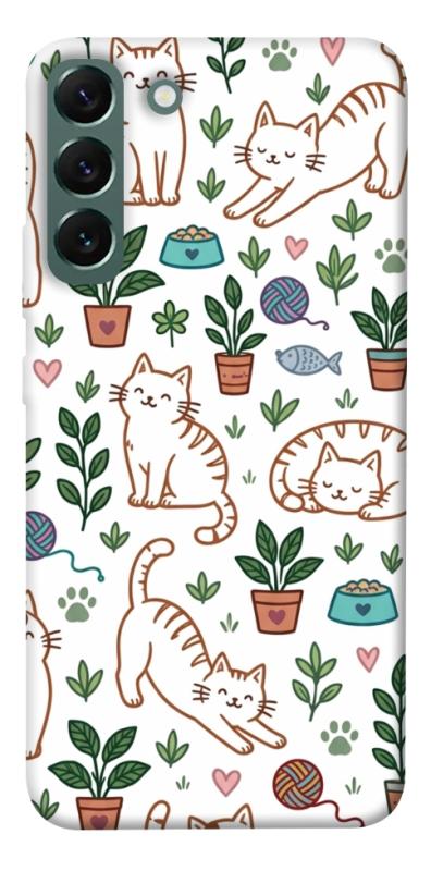 Чохол itsPrint Cats pattern для Samsung Galaxy S22+, паттерн, купити оптом з доставкою
