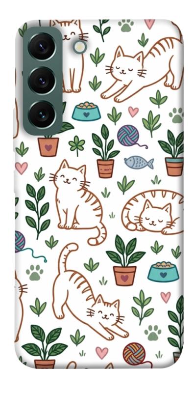 Чехол itsPrint Cats pattern для Samsung Galaxy S22, паттерн, купить оптом с доставкой