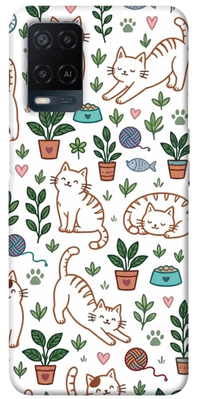 Чехол itsPrint Cats pattern для Oppo A16s / A16, паттерн, купить оптом с доставкой