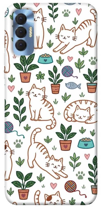 Чехол itsPrint Cats pattern для TECNO Spark 8P, паттерн, купить оптом с доставкой