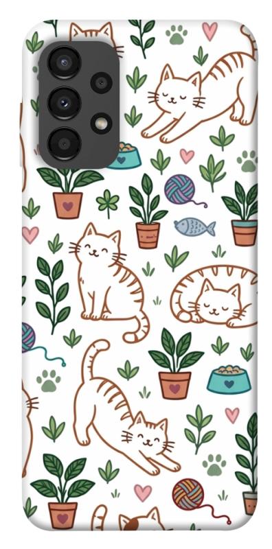 Чехол itsPrint Cats pattern для Samsung Galaxy A13 4G, паттерн, купить оптом с доставкой