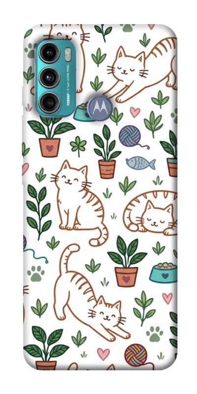 Чохол itsPrint Cats pattern для Motorola Moto G60, паттерн, купити оптом з доставкою