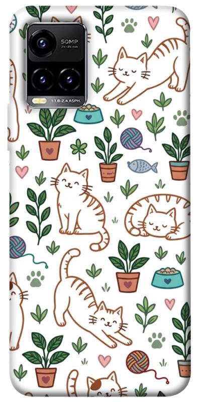 Чехол itsPrint Cats pattern для Vivo Y21 / Y33s, паттерн, купить оптом с доставкой