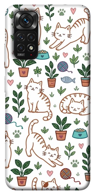 Чохол itsPrint Cats pattern для Xiaomi Redmi Note 11 (Global) / Note 11S, паттерн, купити оптом з доставкою