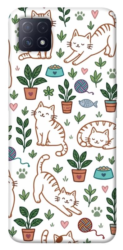 Чехол itsPrint Cats pattern для Oppo A72 5G / A73 5G, паттерн, купить оптом с доставкой