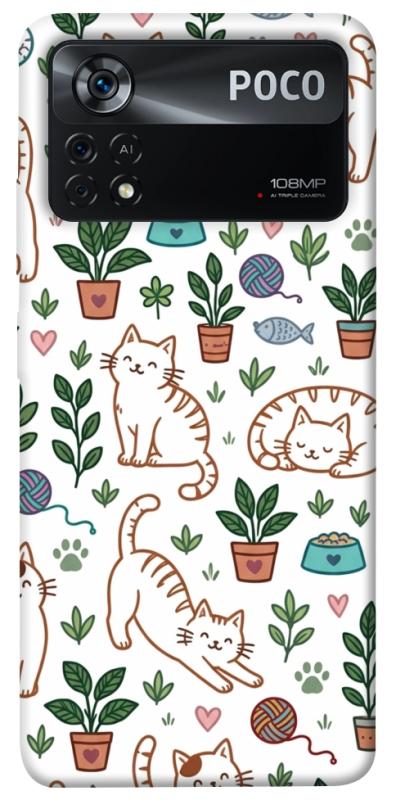 Чехол itsPrint Cats pattern для Xiaomi Poco X4 Pro 5G, паттерн, купить оптом с доставкой