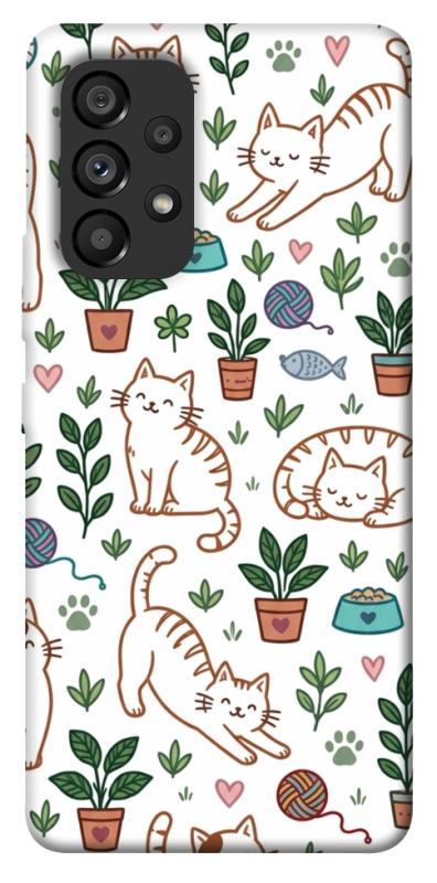 Чехол itsPrint Cats pattern для Samsung Galaxy A53 5G, паттерн, купить оптом с доставкой