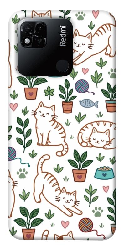 Чехол itsPrint Cats pattern для Xiaomi Redmi 10A, паттерн, купить оптом с доставкой