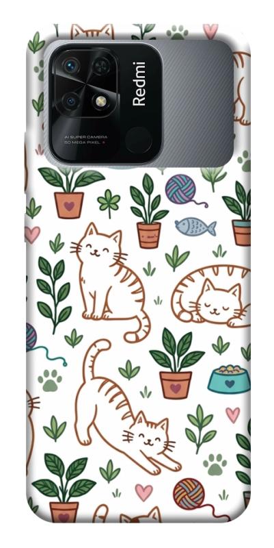 Чехол itsPrint Cats pattern для Xiaomi Redmi 10C, паттерн, купить оптом с доставкой