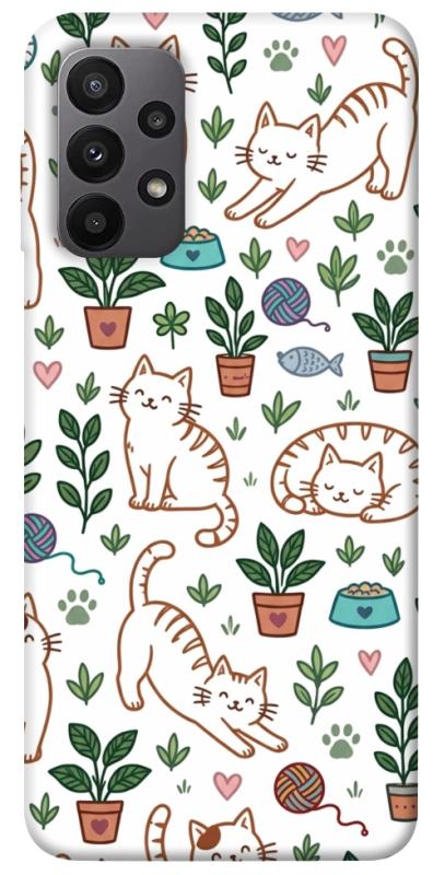 Чехол itsPrint Cats pattern для Samsung Galaxy A23 4G, паттерн, купить оптом с доставкой