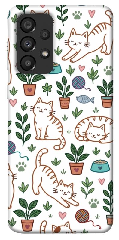 Чохол itsPrint Cats pattern для Samsung Galaxy A33 5G, паттерн, купити оптом з доставкою