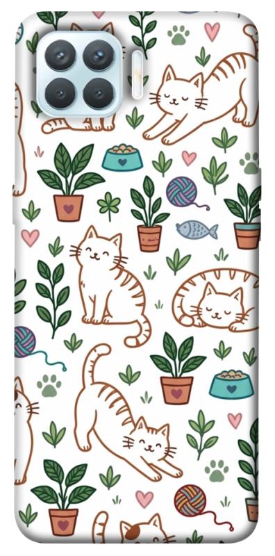 Чехол itsPrint Cats pattern для Oppo F17 Pro, паттерн, купить оптом с доставкой