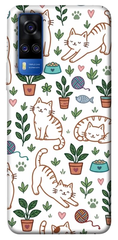 Чехол itsPrint Cats pattern для Vivo Y51a, паттерн, купить оптом с доставкой
