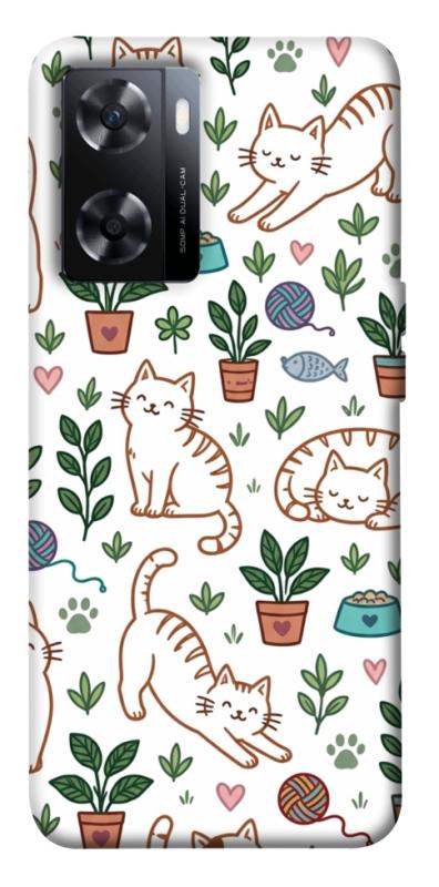 Чехол itsPrint Cats pattern для OnePlus Nord N20 SE, паттерн, купить оптом с доставкой