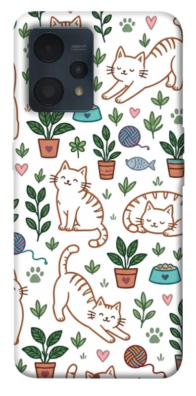 Чохол itsPrint Cats pattern для Realme 9 4G / 9 Pro+, паттерн, купити оптом з доставкою