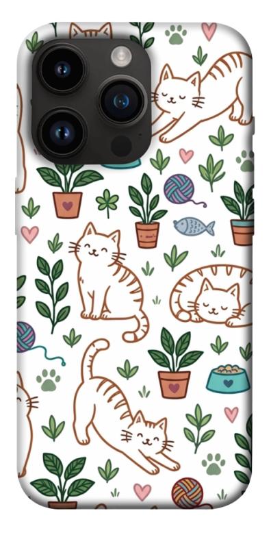 Чехол itsPrint Cats pattern для Apple iPhone 14 Pro (6.1"), паттерн, купить оптом с доставкой