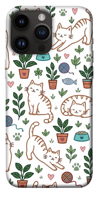 Чехол itsPrint Cats pattern для Apple iPhone 14 Pro Max (6.7"), паттерн, купить оптом с доставкой