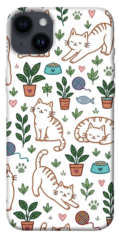 Чехол itsPrint Cats pattern для Apple iPhone 14 Plus (6.7"), паттерн, купить оптом с доставкой