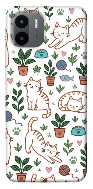 Чехол itsPrint Cats pattern для Xiaomi Redmi A1 / A2, паттерн, купить оптом с доставкой