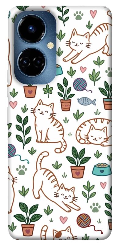 Чохол itsPrint Cats pattern для TECNO Camon 19 (CI6n) / 19 Pro (CI8n), паттерн, купити оптом з доставкою