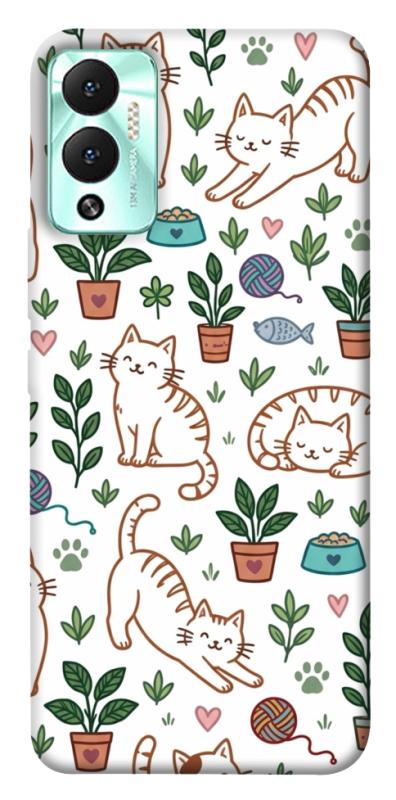 Чохол itsPrint Cats pattern для Infinix Hot 12 Play, паттерн, купити оптом з доставкою