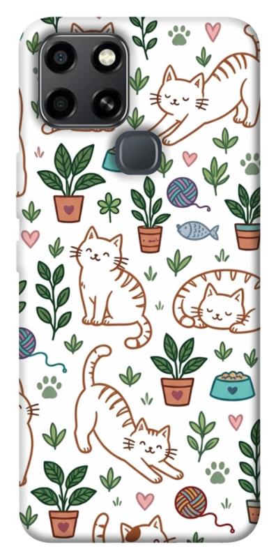 Чохол itsPrint Cats pattern для Infinix Smart 6, паттерн, купити оптом з доставкою