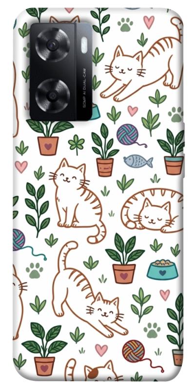 Чехол itsPrint Cats pattern для Oppo A57s, паттерн, купить оптом с доставкой