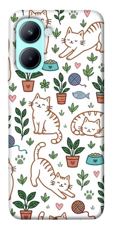 Чехол itsPrint Cats pattern для Realme C33, паттерн, купить оптом с доставкой