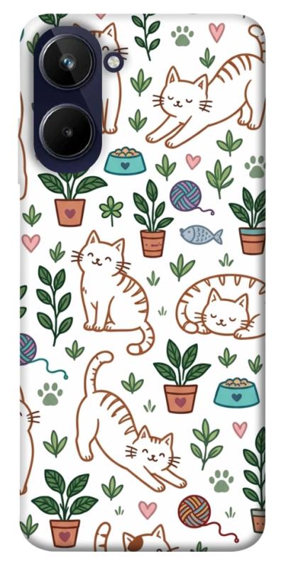 Чохол itsPrint Cats pattern для Realme 10 4G, паттерн, купити оптом з доставкою