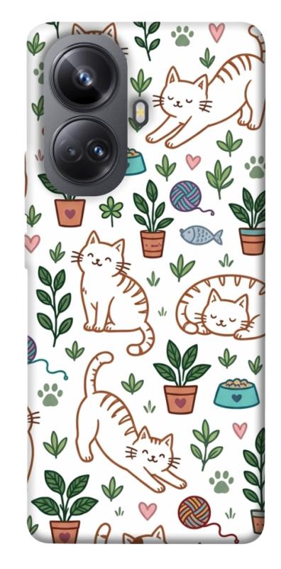 Чохол itsPrint Cats pattern для Realme 10 Pro+, паттерн, купити оптом з доставкою