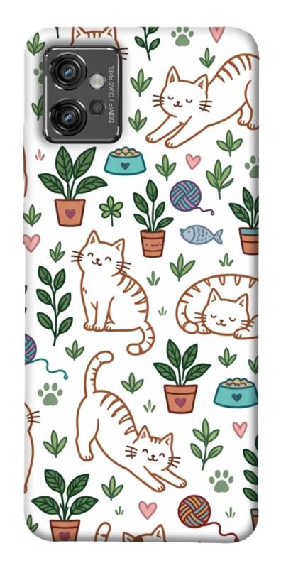 Чехол itsPrint Cats pattern для Motorola Moto G32, паттерн, купить оптом с доставкой
