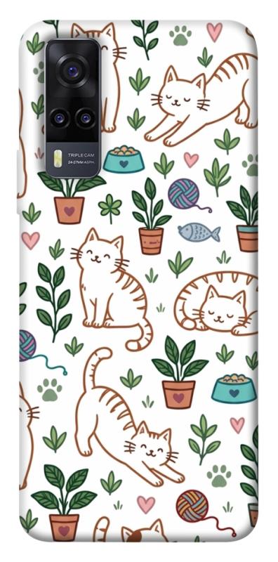 Чохол itsPrint Cats pattern для Vivo Y31, паттерн, купити оптом з доставкою