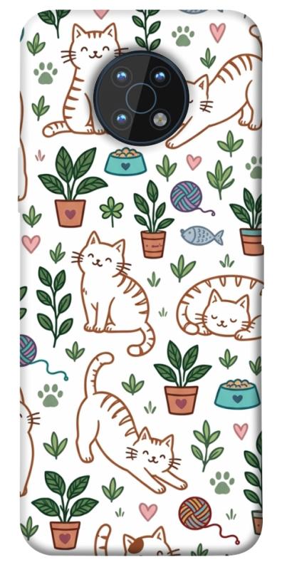 Чехол itsPrint Cats pattern для Nokia G50, паттерн, купить оптом с доставкой