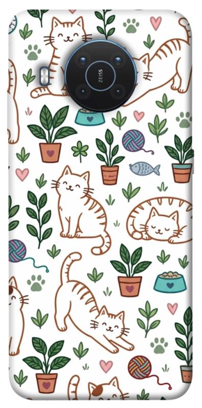 Чехол itsPrint Cats pattern для Nokia X10 / X20, паттерн, купить оптом с доставкой
