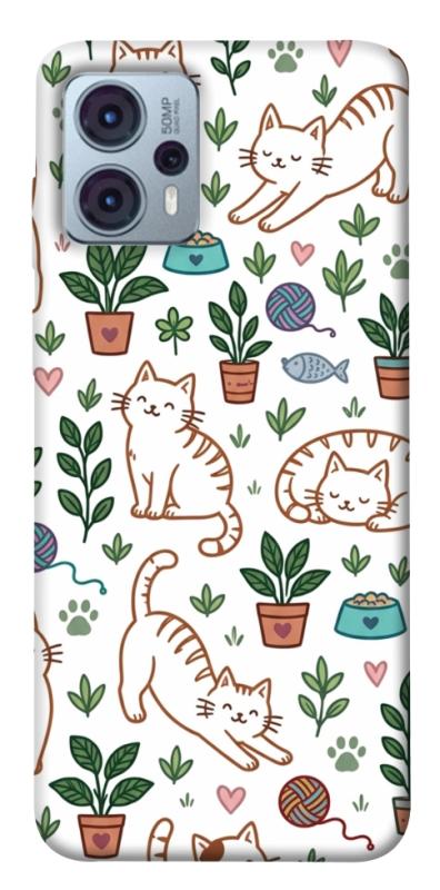 Чохол itsPrint Cats pattern для Motorola Moto G23, паттерн, купити оптом з доставкою
