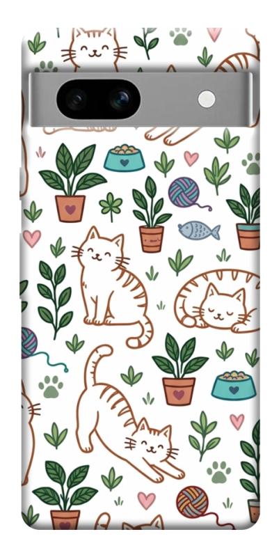 Чехол itsPrint Cats pattern для Google Pixel 7a, паттерн, купить оптом с доставкой