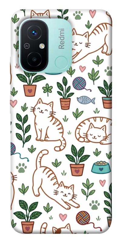 Чехол itsPrint Cats pattern для Xiaomi Redmi 12C, паттерн, купить оптом с доставкой