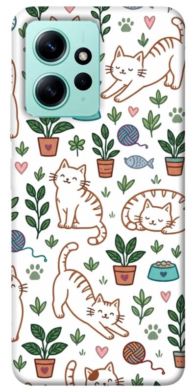 Чехол itsPrint Cats pattern для Xiaomi Redmi Note 12 4G, паттерн, купить оптом с доставкой