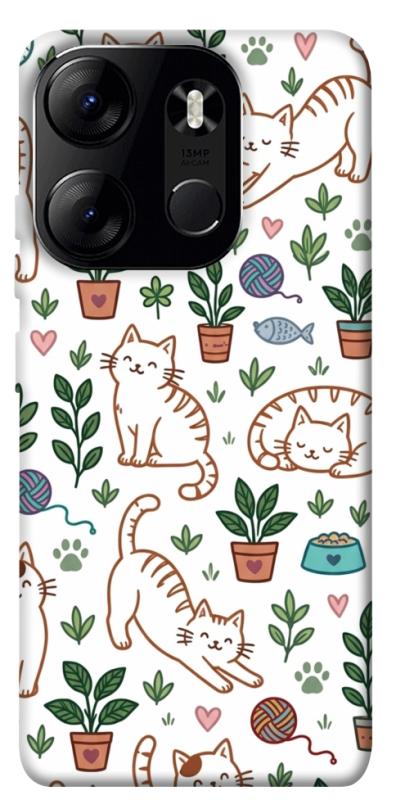 Чехол itsPrint Cats pattern для Tecno Spark Go 2023, паттерн, купить оптом с доставкой