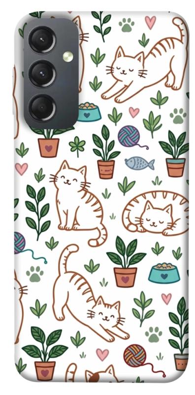 Чехол itsPrint Cats pattern для Samsung Galaxy A24 4G, паттерн, купить оптом с доставкой