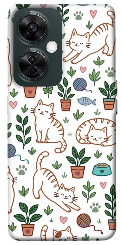 Чехол itsPrint Cats pattern для OnePlus Nord CE 3 Lite, паттерн, купить оптом с доставкой