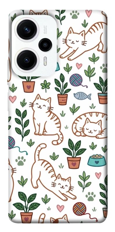 Чехол itsPrint Cats pattern для Xiaomi Poco F5 / Note 12 Turbo, паттерн, купить оптом с доставкой