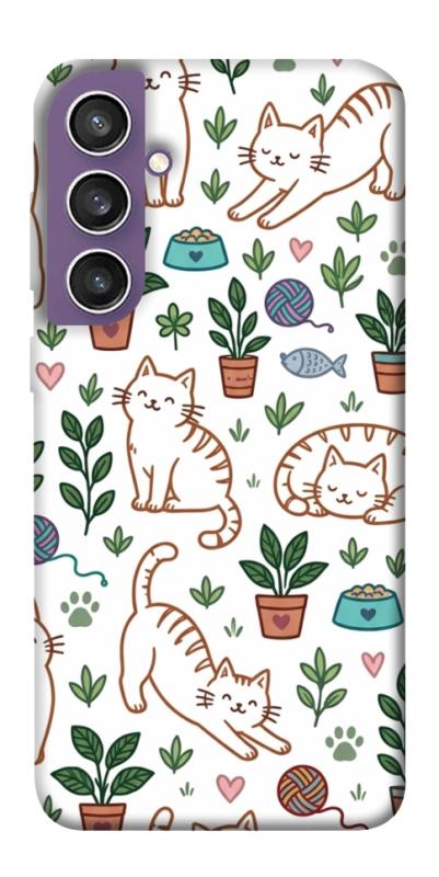 Чехол itsPrint Cats pattern для Samsung Galaxy S23 FE, паттерн, купить оптом с доставкой
