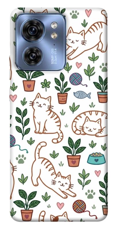 Чехол itsPrint Cats pattern для Motorola Edge 40, паттерн, купить оптом с доставкой