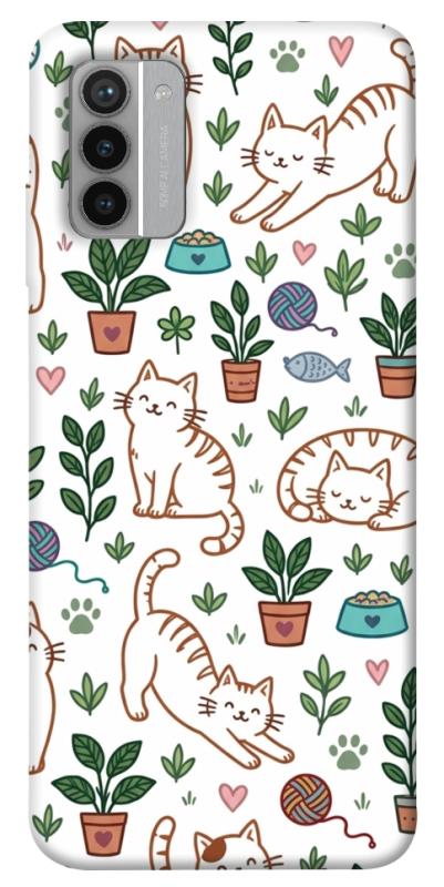 Чехол itsPrint Cats pattern для Nokia G42, паттерн, купить оптом с доставкой