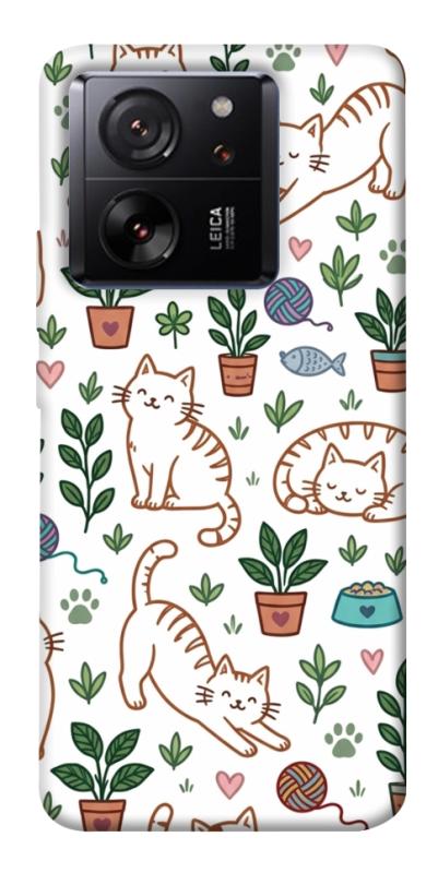 Чехол itsPrint Cats pattern для Xiaomi 13T, паттерн, купить оптом с доставкой