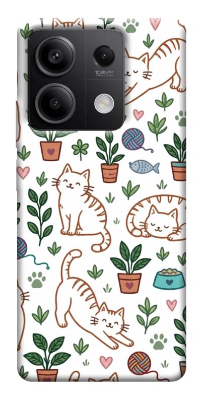 Чехол itsPrint Cats pattern для Xiaomi Redmi Note 13 5G, паттерн, купить оптом с доставкой