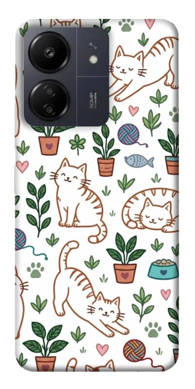 Чохол itsPrint Cats pattern для Xiaomi Redmi 13C, паттерн, купити оптом з доставкою